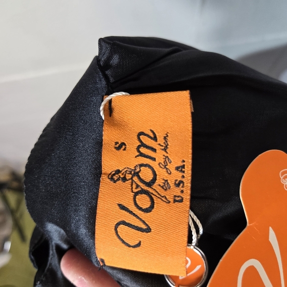 Vtg Y2k Voom By Joy Han Black Silk Eyelet Dress New Deadstock - Picture 3 of 10